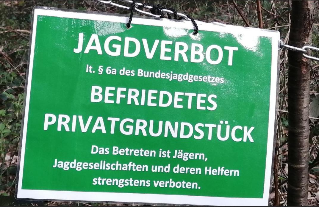 (C) BS - Ausschnitt Schild JAGDVERBOT